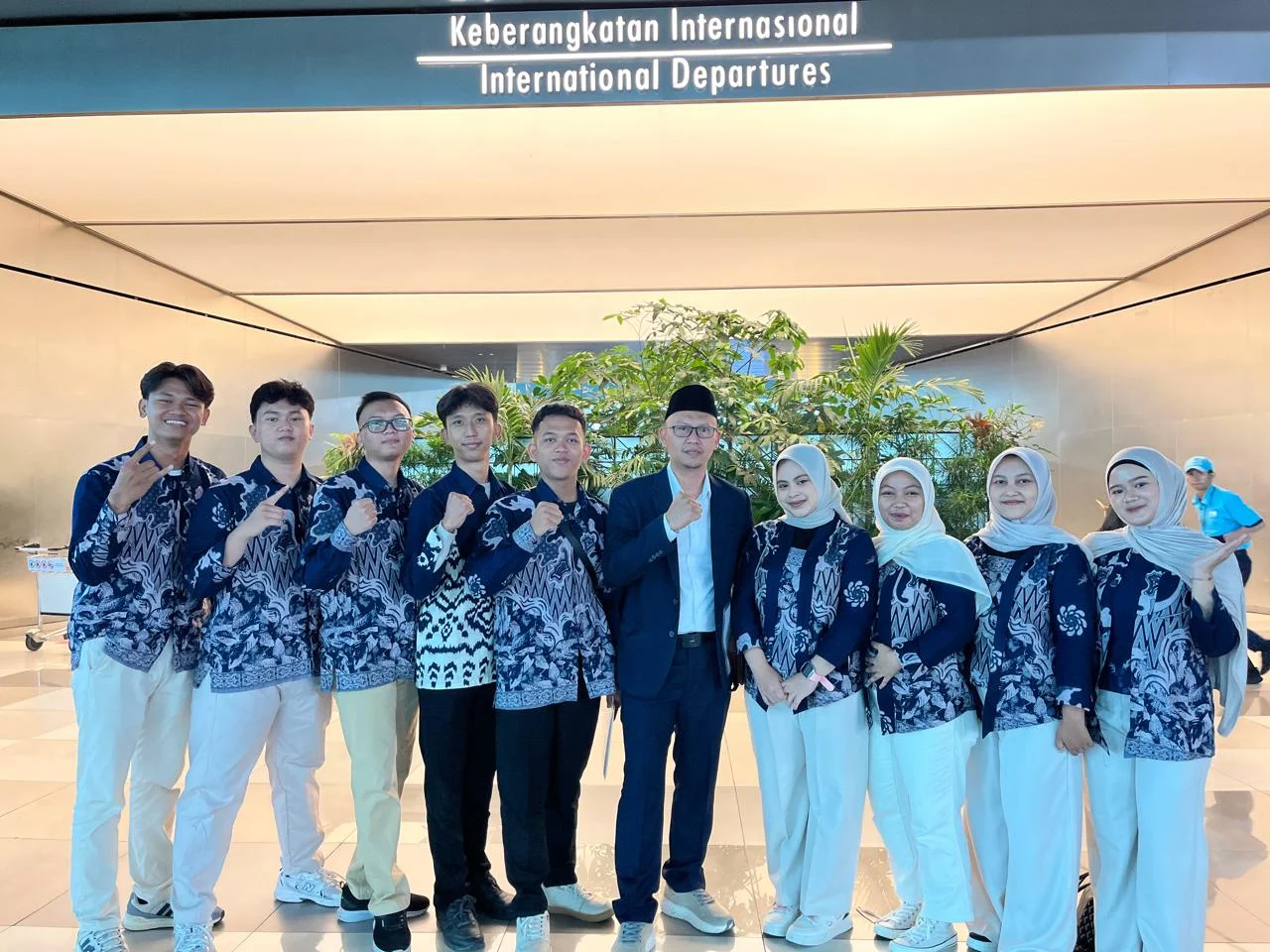 At international departures